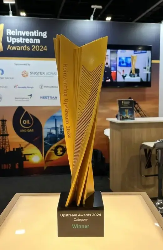 Upstream 3d Print Trophy trophy 3d print upstream 04. height is 30cm but can be custom made to any size. the front surface can be emboss or deboss. suitable for any occasion.