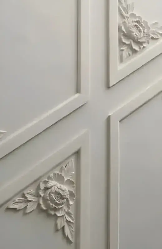 3d print peony onlay on staircase provide you a new look to decorate your staircase wall.