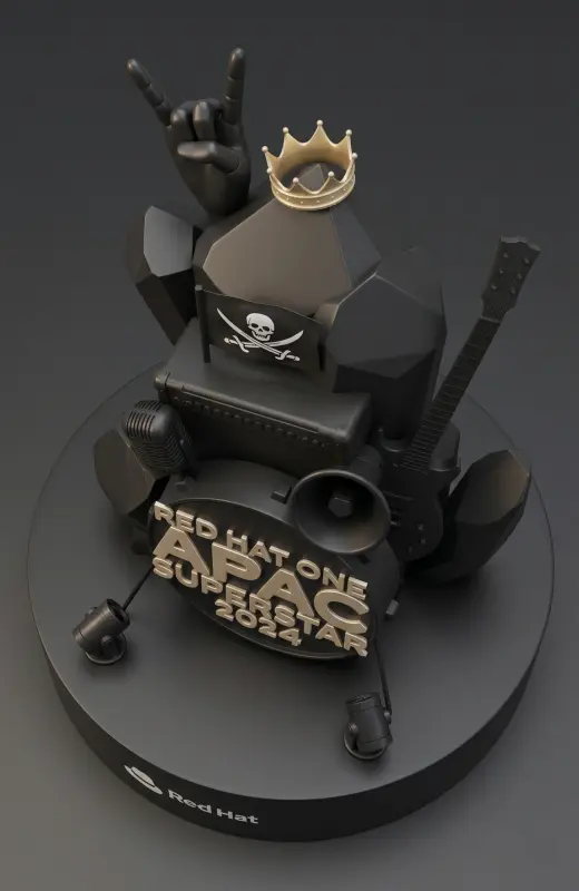 redhat 3d print giant trophy 07. Share with us your idea of trophy and plaque.