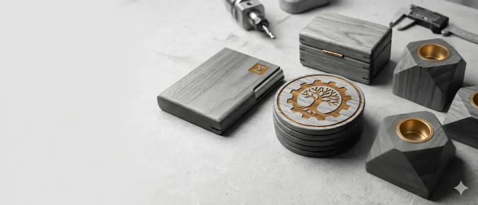 wood merchandises that we can make other than trophy. such as card holder, coaster, candle holder.