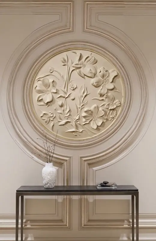 3d Print flora wall decor for home interior. A 54cm diameter can elevate the interior design with a customized design.