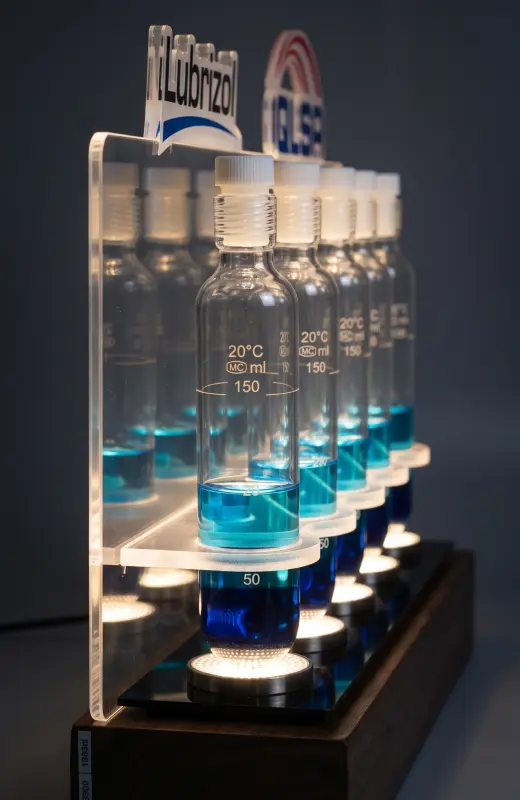 acrylic lubrizol display rack made for lubrizol. We can custom make any counter display unit for Singapore, Malaysia and Indonesia.