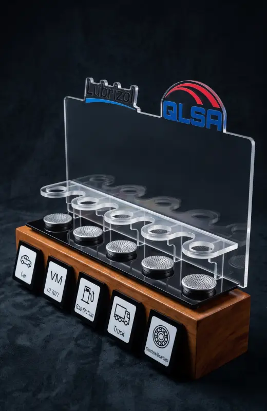 acrylic lubrizol display rack for trade show