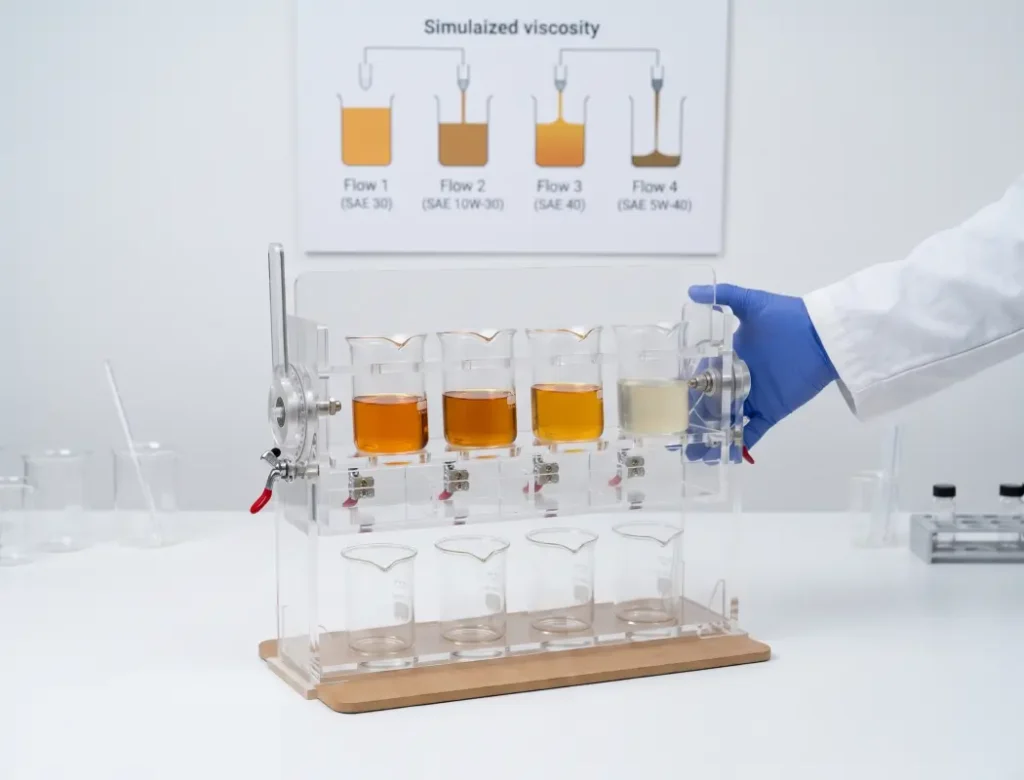 lubrizol flowability test kit made of acrylic and 3d print components for aesthetic and functionality