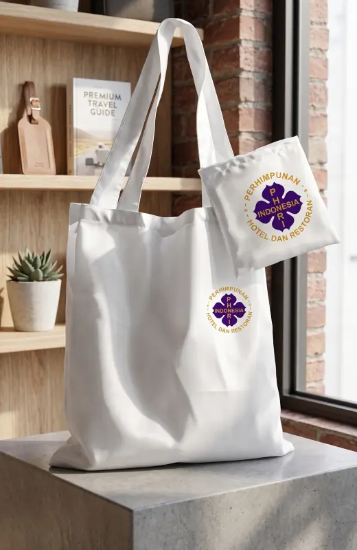 PHRI promotional merchandise custom design foldable polyester bag in A4 size
