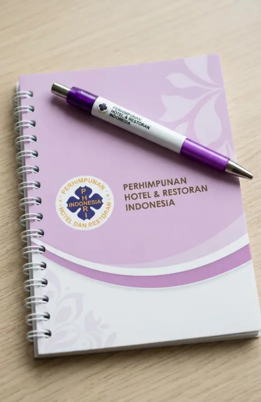 PHRI promotional merchandise custom printed notebook and pen